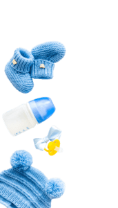 blauwe babyspullen